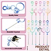 11Pcs 11 Colors Gradient Color Alloy Beadable Bar Keychain for DIY Crafts Jewelry Making KEYC-CJ0001-10-3