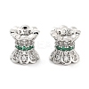 Brass Micro Pave Clear Cubic Zirconia Beads KK-P271-39B-01-1