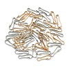 100Pcs 2 Colors Iron Keychain Clasp Findings IFIN-YW0003-38B-1