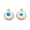 Brass Enamel Charms KK-C223-16G-01-1