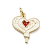Brass Enamel Pendants KK-P338-32G-01-1