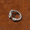Brass Micro Pave Clear Cubic Zirconia Cuff Rings RJEW-U037-01P-3
