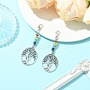 Alloy Tree of Life Pendant Decorations HJEW-JM01383-05-4