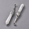 Natural Howlite Big Pointed Pendants G-G797-05P-11-2