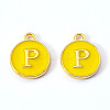 Golden Plated Alloy Enamel Charms ENAM-S118-09P-2
