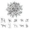 50Pcs 10 Styles Tibetan Style Alloy Dog Charms FIND-YW0004-83-1