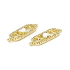 Rack Plating Brass Micro Pave Clear Cubic Zirconia Connector Charms ZIRC-I061-02G-01-3