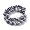 Handmade Blue and White Porcelain Beads Strands PORC-I027-06-2