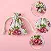 24Pcs 6 Colors Floral Animal Printed Burlap Packing Pouches ABAG-FS0001-13-3