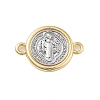 Rack Plating Religion Brass Connector Charms X-KK-B097-02G-2