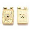 Brass Micro Pave Clear & Black Cubic Zirconia Pendants X-ZIRC-O036-54G-2