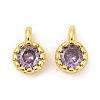 Brass Pave Cubic Zirconia Pendants KK-H204-03G-03-1
