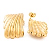 Ion Plating(IP) 304 Stainless Steel Stud Earrings for Women EJEW-L272-032G-01-2