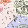 50Pcs 10 Styles Tibetan Style Zinc Alloy Pendants FIND-YW0005-12-4
