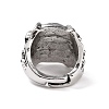 Dragon Eye Glass Wide Band Rings for Men RJEW-E017-01AS-05-3