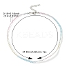Bling Glass Round Beaded Necklace for Women NJEW-PH01490-02-3
