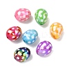 UV Plating Opaque Acrylic Beads OACR-H054-02-1