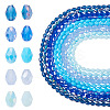 10Strands 10 Colors Transparent Glass Beads Strands EGLA-TA0013-24C-1