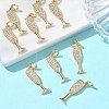 SHEGRACE Brass Clear Cubic Zirconia Charms XGRQ3P578-631G-4