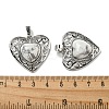 Natural Howlite Peach Love Heart Pendants G-G158-01A-3