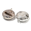 Electroplated Natural Druzy Agate Pendants G-A229-01F-2