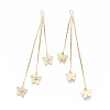 Brass Boston Link Chains Tassel Big Pendants KK-S348-467G-NF-2