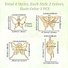 24pcs 8 styles Alloy Open Back Bezel Pendants FIND-GA0004-97-2