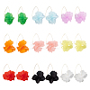 9 Pairs 9 Colors Acrylic Flower Dangle Earrings EJEW-AN0001-44-1