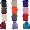 24Pcs 12 Colors Burlap Packing Pouches Drawstring Bags ABAG-BBC0001-09-1