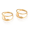 Ion Plating(IP) 304 Stainless Steel High-Heeled Shoes Adjustable Ring for Women RJEW-T027-07G-2