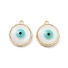 Rack Plating Alloy Enamel Pendants FIND-C050-11G-2