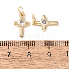Brass Micro Pave Cubic Zirconia Pendants KK-C143-43D-G-2