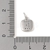 Rack Plating Brass Micro Pave CLear Cubic Zirconia Charms KK-E110-14P-E-3