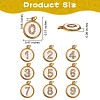 10Pcs 10 Style Brass Micro Pave Clear Cubic Zirconia Charms ZIRC-SZ0001-53-2