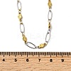 304 Stainless Steel Flower Link Chain Necklaces for Women NJEW-A046-02C-GP-5
