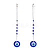 Flat Round with Evil Eye Resin Hanging Decoration HJEW-FH00038-1