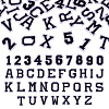 36Pcs 2 Sets 2 Styles Letter A~Z & Number 0~9 Polyester Embroidery Sew On Patches Sets PATC-TA0001-55G-1