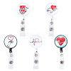 Glass Retractable Badge Reel AJEW-FH0001-11-1