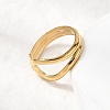 5Pcs 304 Stainless Steel Open Cuff Rings for Women RJEW-K313-04G-4