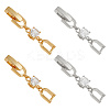 4Pcs 2 Colors Brass Watch Band Clasps KK-OC0001-53-1