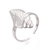 Adjustable 304 Stainless Steel Cuff Open Rings for Women RJEW-N052-23P-1
