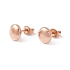 6 Pairs 304 Stainless Steel Flat Round Stud Earrings for Women EJEW-A067-20-2