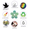 2PCS 2 Styles PVC Stickers Dazzling Color Window Stickers 3D Laser Flower Electrostatic Glass Window Stickers JX826A-5