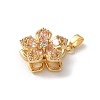 Brass Micro Pave Clear Cubic Zirconia Pendants LS-ZIRC-D276-01G-B01-2