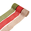 3 Rolls 3 Colors Polyester Imitation Linen Wrapping Ribbon OCOR-YS0001-02A-2