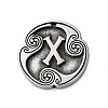 Rune Letters Alloy Pendants PALLOY-S193-01AS-07-1