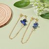 Natural Lapis Lazuli Chip Beads Dangle Stud Earrings for Women X1-EJEW-TA00028-05-2