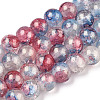 Baking Paint Crackle Glass Bead Strands DGLA-R053-05H-1