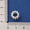 Brass Micro Pave Clear Cubic Zirconia Beads KK-D378-24S-01-3
