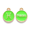 Alloy Enamel Pendants X-ENAM-S124-01B-06H-1